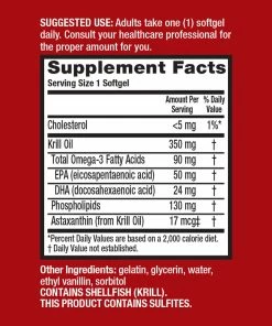 MegaRed Superior Omega-3 Krill Oil - 350mg - 60 Softgels - Schiff Accessories