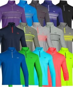 Apparel Men's Under Armour Infrared Long Sleeve Heartbeat 1/4 ZIP-1248111-GREY