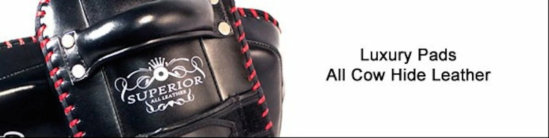 Fairtex Superior "Curved" Kick Pads - KPLS2 - 100% Genuine Cowhide Leather - Sold As Pair