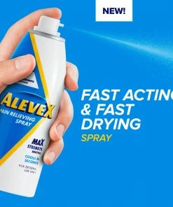 Alevex Pain Relieving Spray - Max Strength Menthol - Cools In Seconds - 3.2 Oz Accessories