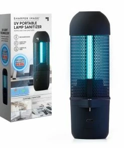 SHARPER IMAGE UV Portable Lamp Sanitizer - Home And Car Sanitizer - Rechargeable, Sanitizes Quicky, Chemical Free Accessories