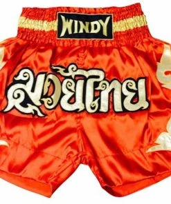 Windy Muay Thai Shorts - Red & Gold