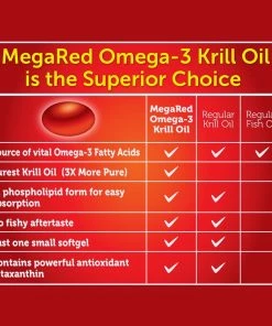 MegaRed Superior Omega-3 Krill Oil - 350mg - 60 Softgels - Schiff Accessories