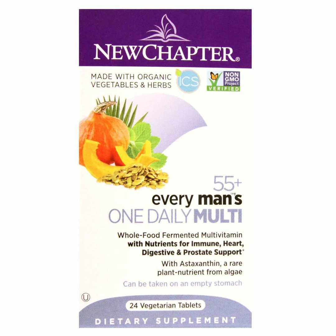 NEWCHAPTER New Chapter Every Man's 55+ One Daily MULTI - 24 Tablets - Strengthens Healthy Immune Defenses Accessories