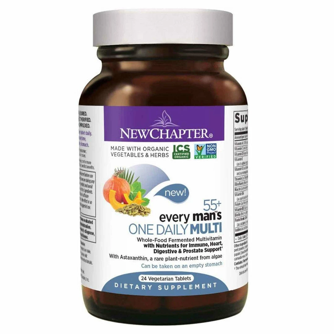 NEWCHAPTER New Chapter Every Man's 55+ One Daily MULTI - 24 Tablets - Strengthens Healthy Immune Defenses Accessories