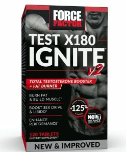 Force Factor Test X180 Ignite Free Total Testosterone Booster & Fat Burner - 120 Capsules Accessories