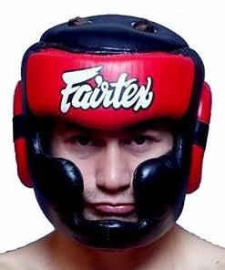 Fairtex Padded Top Diagonal Vision Headgear - HG13PD - Genuine Leather