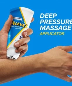 Alevex Pain Relieving Lotion - Max Strength Menthol - Massaging Stainless Steel Roll-On With Rollerball Applicator