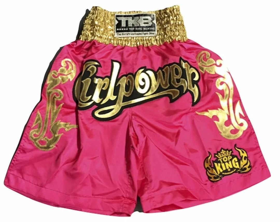 Muay Thai Shorts Top King "GIRLPOWER" K-1 Boxing Trunks - TKKBT-020