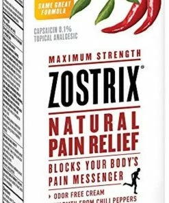 Zostrix HP Arthritis Maximum Strength Pain Relief Cream - Capsaicin 0.1% Topical Analgesic - 2 Oz