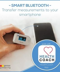 Accessories Beurer PO60 Bluetooth Fingertip Pulse Oximeter With Monitoring Via App