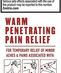 Zostrix HP Arthritis Maximum Strength Pain Relief Cream - Capsaicin 0.1% Topical Analgesic - 2 Oz