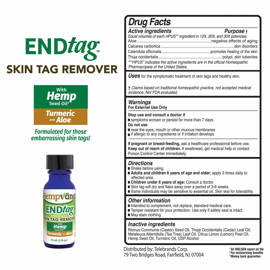 Hempvana End Tag Skin Tag Remover - As Seen On TV Accessories