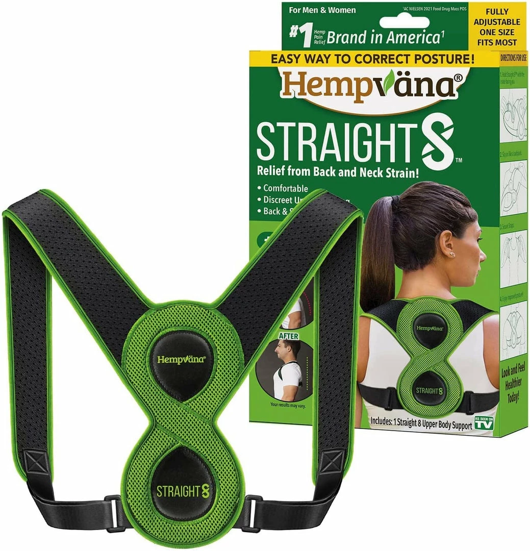 Hempvana Straight 8 Relief From Back And Neck Strain - Easy Way To Correct Posture Accessories
