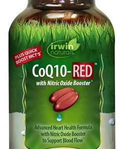 Irwin Naturals CoQ10-RED W/ Nitric Oxide Booster - Supports Healthy Blood Flow & Energy Production- 60 Liquid Soft-Gels Accessories