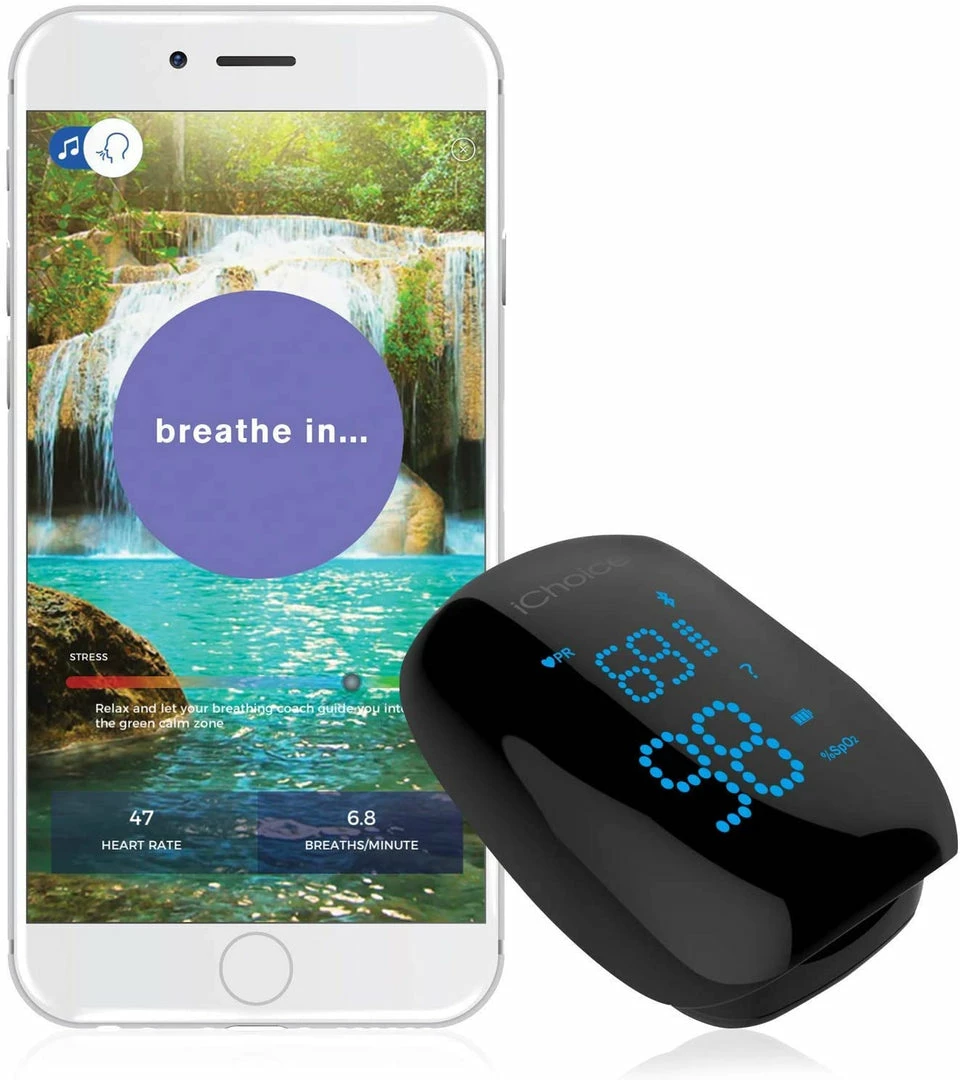 IChoice Smart Pulse Oximeter With Relaxation Coach