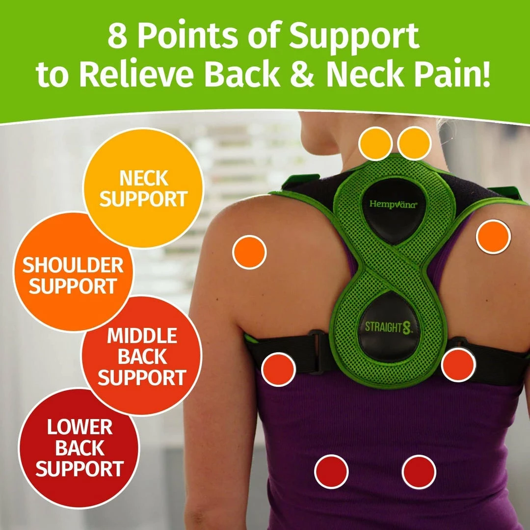 Hempvana Straight 8 Relief From Back And Neck Strain - Easy Way To Correct Posture Accessories