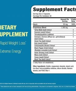 Accessories Zantrex Blue Weight Loss Dietary Energy Supplement Pills - 84 Count