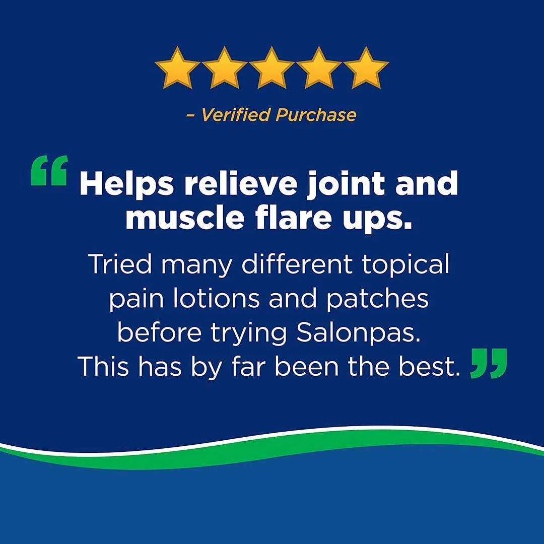 Salonpas Pain Relief Patches For Minor Aches & Pains - 2.83 X 1.81 In - 60 Patches