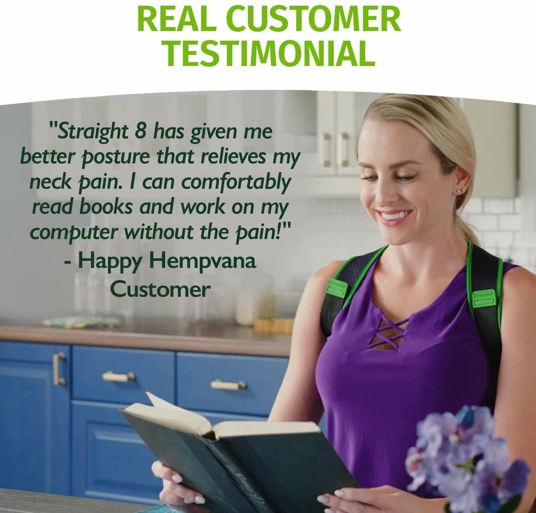 Hempvana Straight 8 Relief From Back And Neck Strain - Easy Way To Correct Posture Accessories