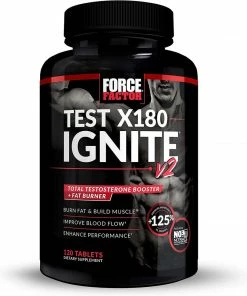 Force Factor Test X180 Ignite Free Total Testosterone Booster & Fat Burner - 120 Capsules Accessories