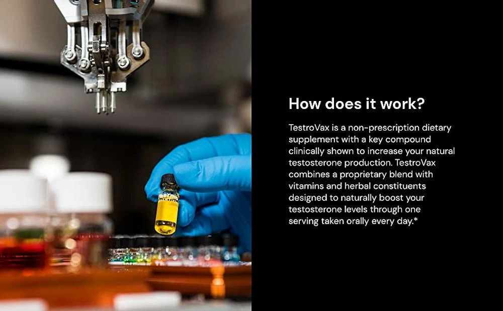 Novex Biotech TestroVax - 60 Capsules - Clinically Tested Testosterone Boosting Compound Accessories