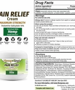 Accessories Hempvana Pain Relief Cream For Arthritis - As Seen On TV - 4oz
