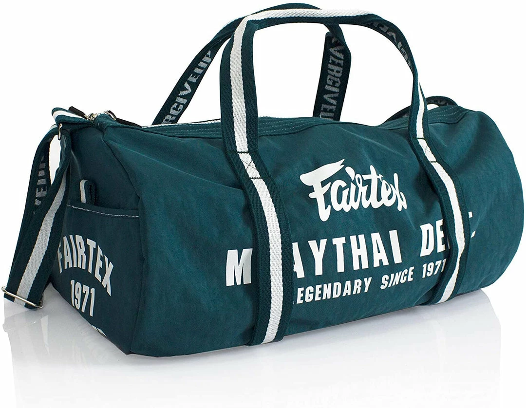 Fairtex Green Color Retro Style Barrel Duffel Bag - BAG9 - Durable & Stylish