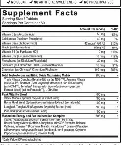 Force Factor Test X180 Ignite Free Total Testosterone Booster & Fat Burner - 120 Capsules Accessories