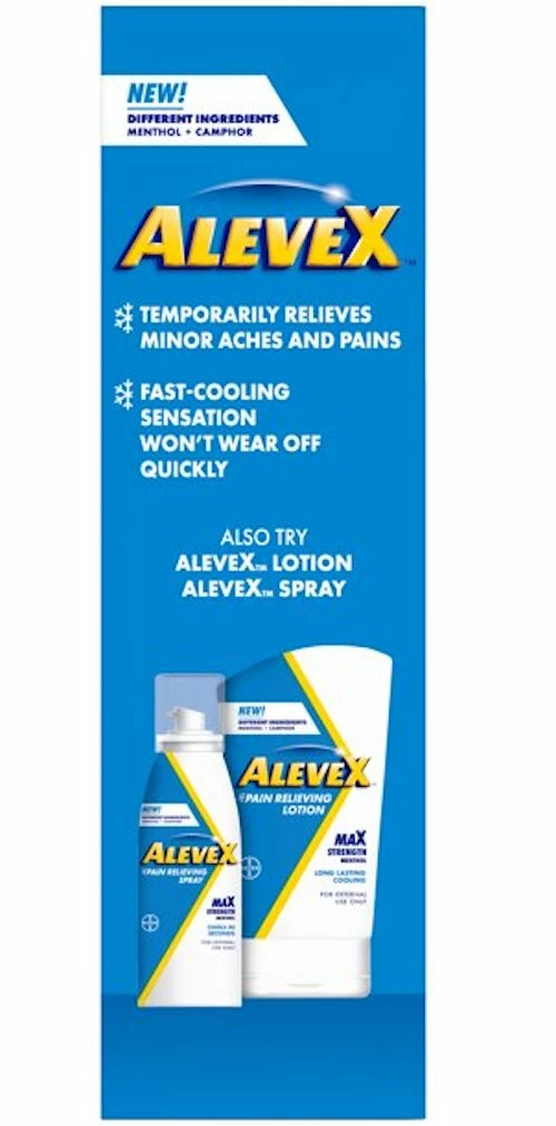 Alevex Pain Relieving Lotion - Max Strength Menthol - Massaging Stainless Steel Roll-On With Rollerball Applicator