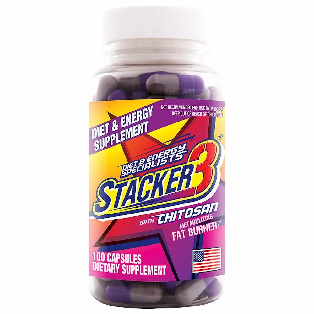 Stacker3 Stacker 3 Metabolizing Fat Burner With Chitosan - 100-Count Capsules