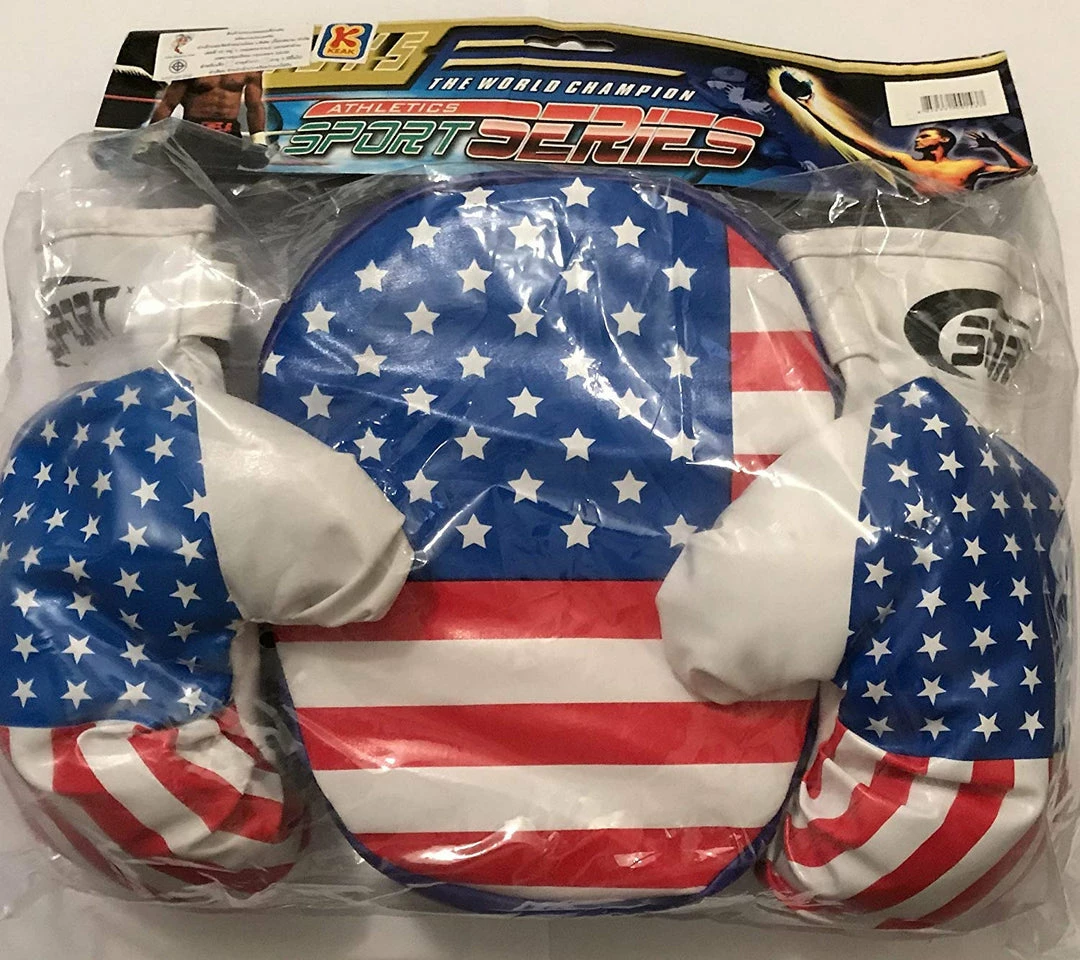 Club Of Boxers Accessories The "World Champion" Athletics Sport Series Toy Punching Pad And Gloves Set