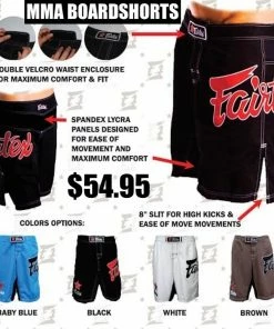 MMA Shorts Fairtex MMA Boardshorts - AB8 - Red & Black