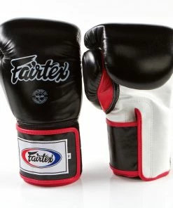 Fairtex Super Sparring Gloves - BGV5 - Black/White/Red 3-TONE COLOR