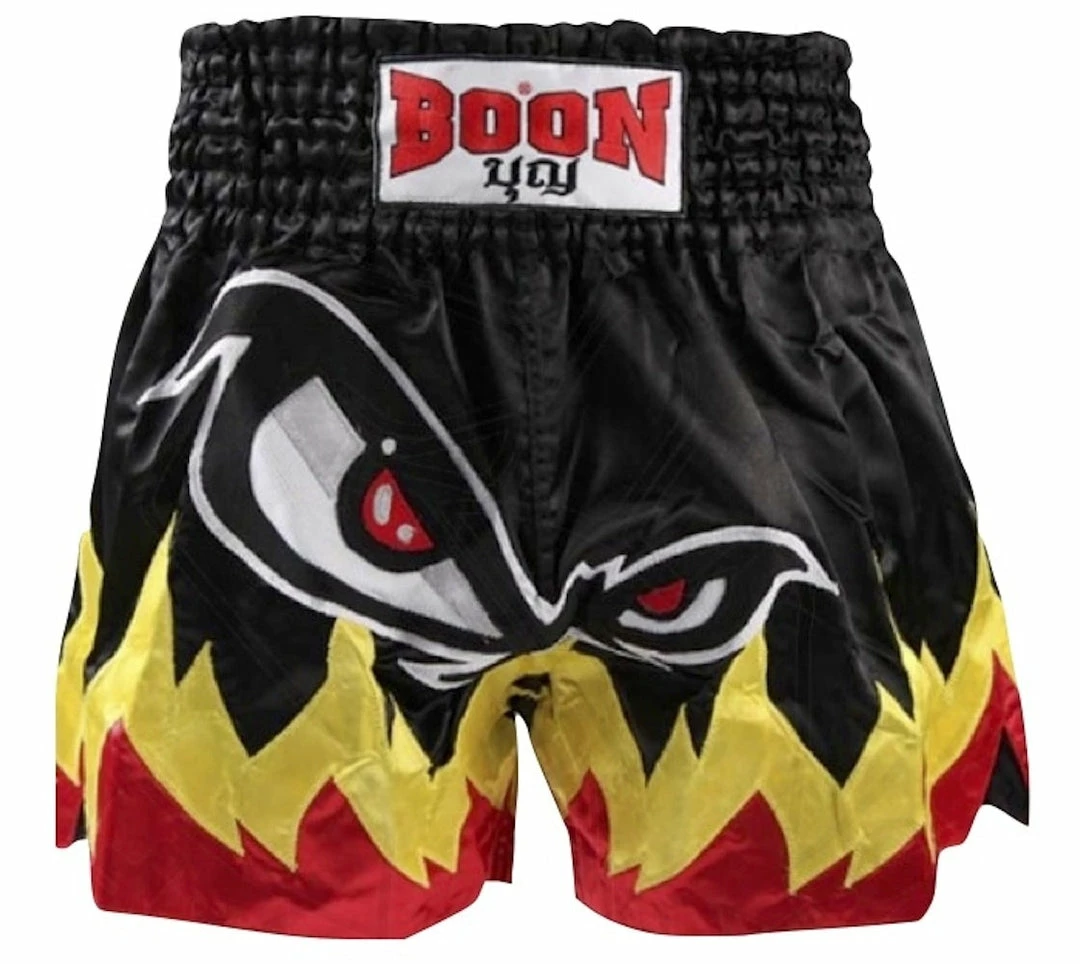 Boon Sport "MONSTER NO FEAR FLAMES" Muay Thai Shorts
