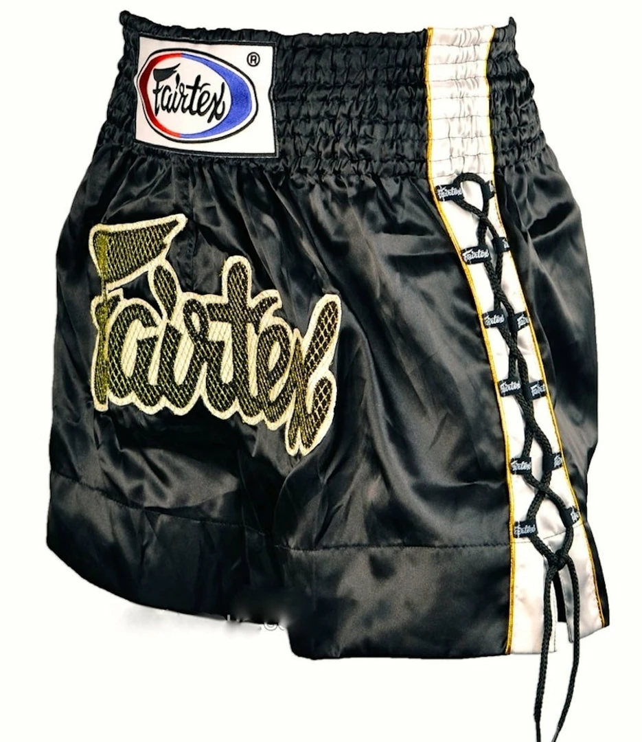Fairtex "BLACK LACE" Muay Thai Kickboxing Shorts - BS0601 - BLACK