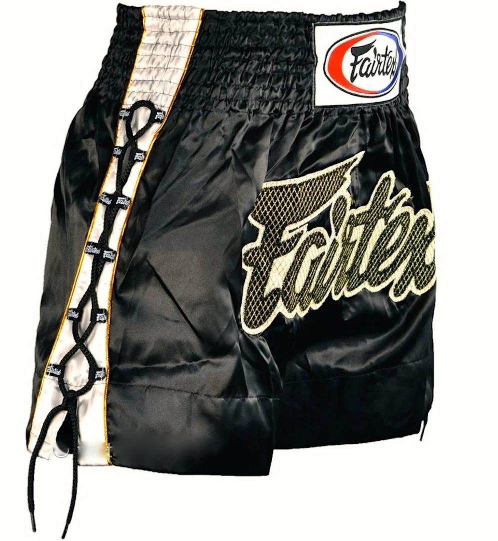 Fairtex "BLACK LACE" Muay Thai Kickboxing Shorts - BS0601 - BLACK