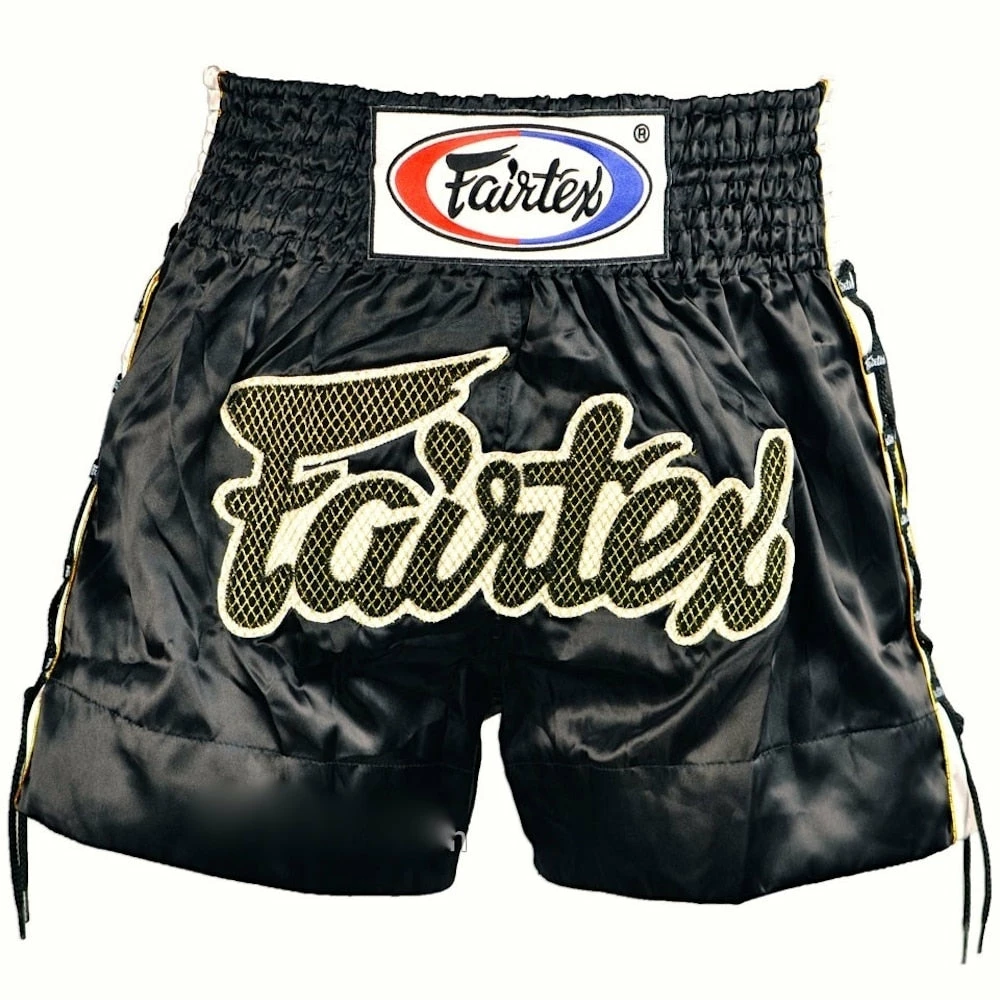 Fairtex "BLACK LACE" Muay Thai Kickboxing Shorts - BS0601 - BLACK