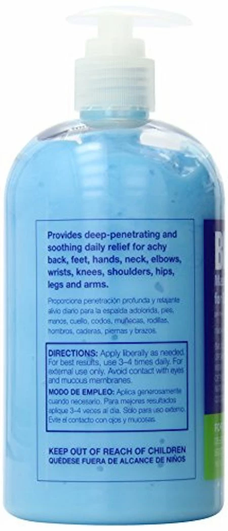 Accessories Blue Stop Max Massage Gel 16oz (473mL) - Pain Relief Gel For Muscle & Joint Pain (Pack Of 2)