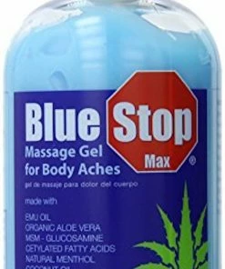 Accessories Blue Stop Max Massage Gel 16oz (473mL) - Pain Relief Gel For Muscle & Joint Pain (Pack Of 2)