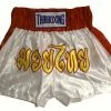 Muay "THAI BOXING" Brand Shorts - White & Red Color Apparel