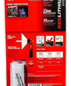 MILWAUKEE 500 Lumens LED Pivoting Redlithium USB Flashlight