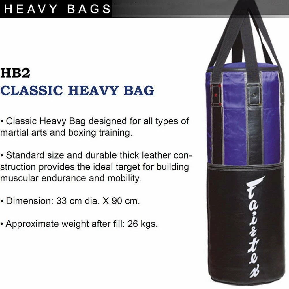 Punching Bags Fairtex Classic Heavy Bag - HB2 (UnFilled) - Martial Arts And Boxing Training