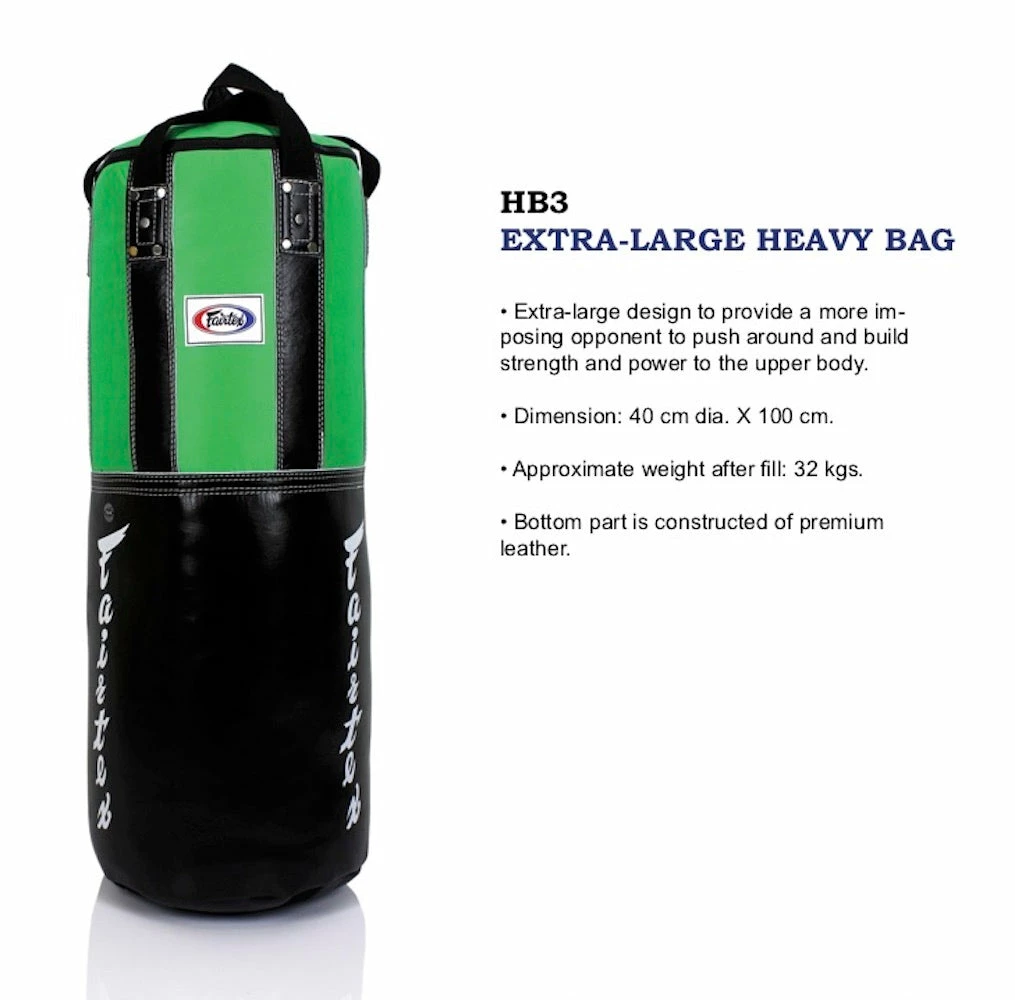 Punching Bags Fairtex Extra-Large Heavy Bag - HB3 (UnFilled) - Boxing & Martial Arts Training