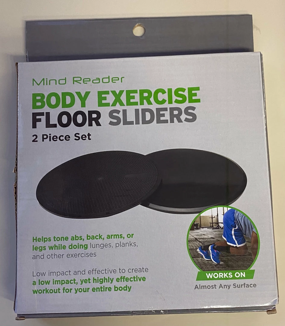 MInd Reader Body Exercise Floor Sliders - Helps Tone Abs, Back, Arms, Or Legs