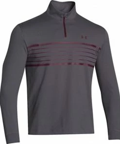 Apparel Men's Under Armour Infrared Long Sleeve Heartbeat 1/4 ZIP-1248111-GREY