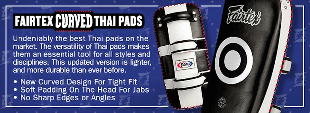 Pads & Mitts Fairtex "Curved" Standard Sized Kick Pads - KPLC2 - Sold As Pair