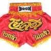 Boon Sport "CHOK DEE RED" Muay Thai Shorts - Red/Yellow