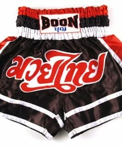 Boon Sport "RED WHITE BLACK" Muay Thai Shorts