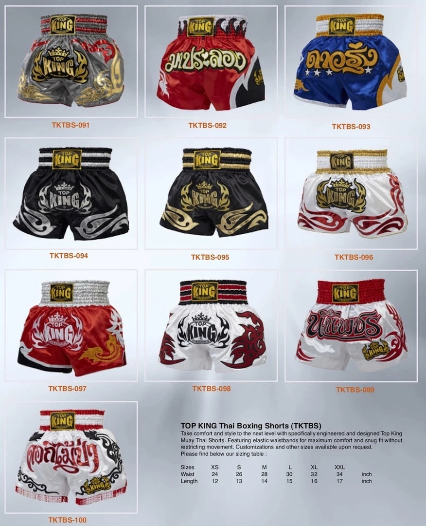 Muay Thai Shorts TOP KING MUAY THAI KICKBOXING SHORTS - TKTBS-071